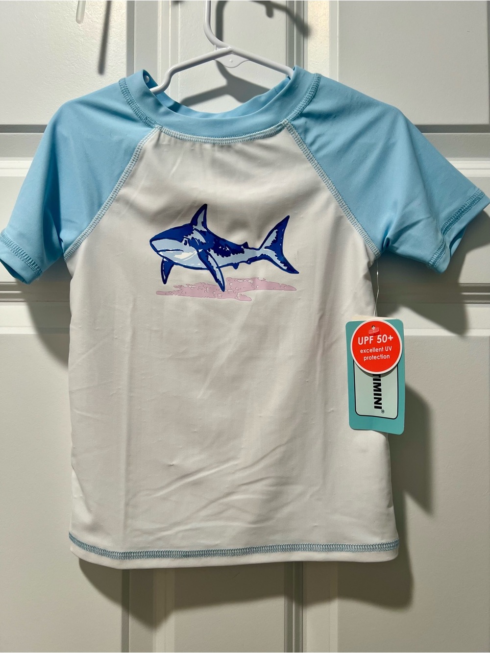 NWT Floatimini Short-Sleeve Shark Rashguard, 4T